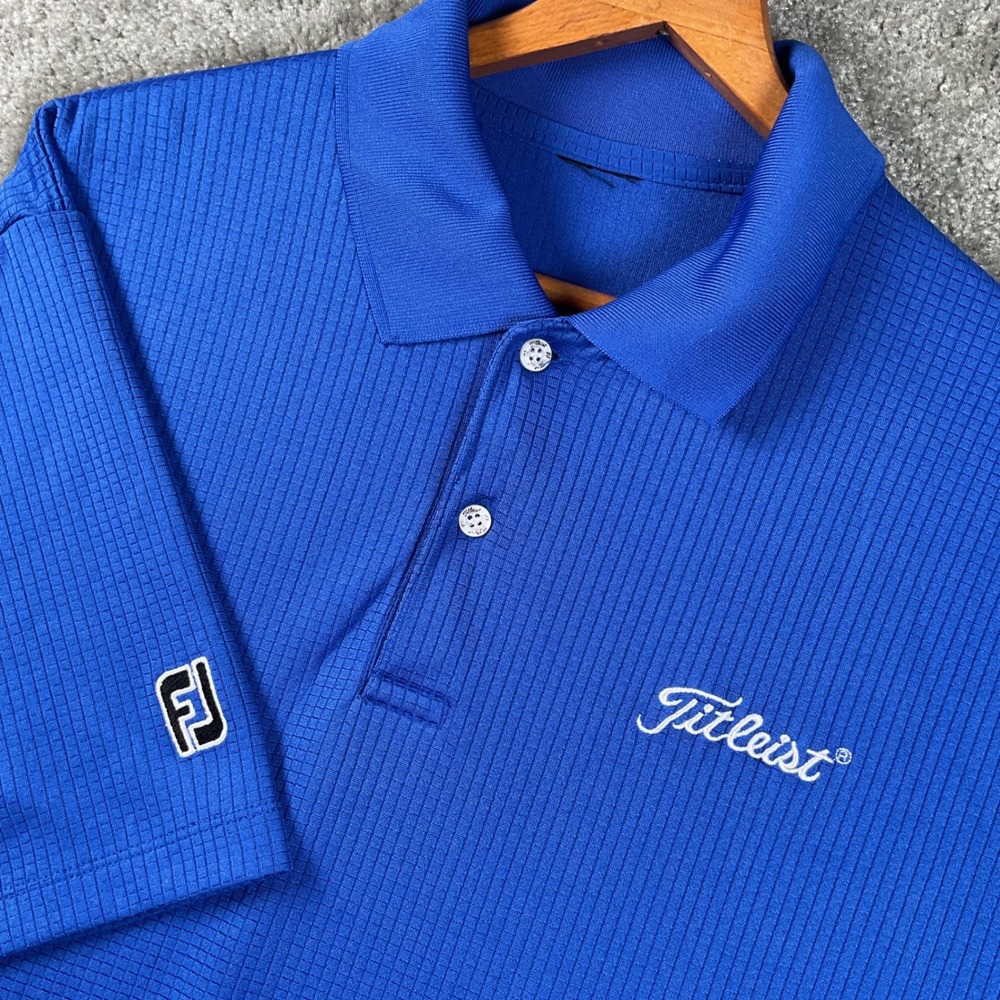 FootJoy Titleist Golf Polo Mens large (see measurements)  Short Sleeve Textured